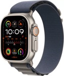 Apple Watch Ultra 2 LTE 49 мм (титановый корпус, титановый/синий, текстильный ремешок размера M) - фото
