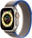 Apple Watch Ultra LTE 49 мм (титановый корпус, титановый/сине-серый, нейлоновый ремешок размера S/M) - фото