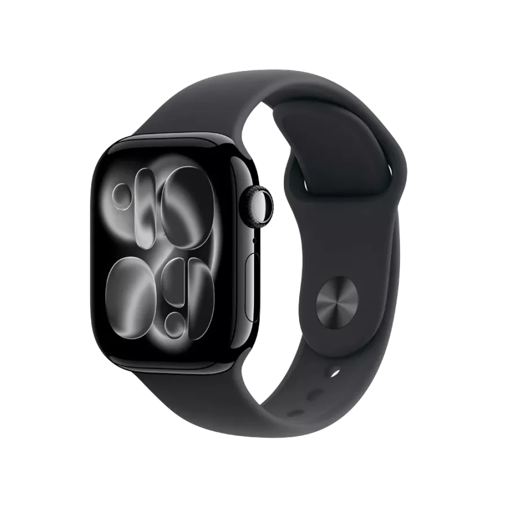Умные часы Apple Watch Series 11 42 мм (алюминиевый корпус, черный/черный, спортивный силиконовый ремешок S/M)