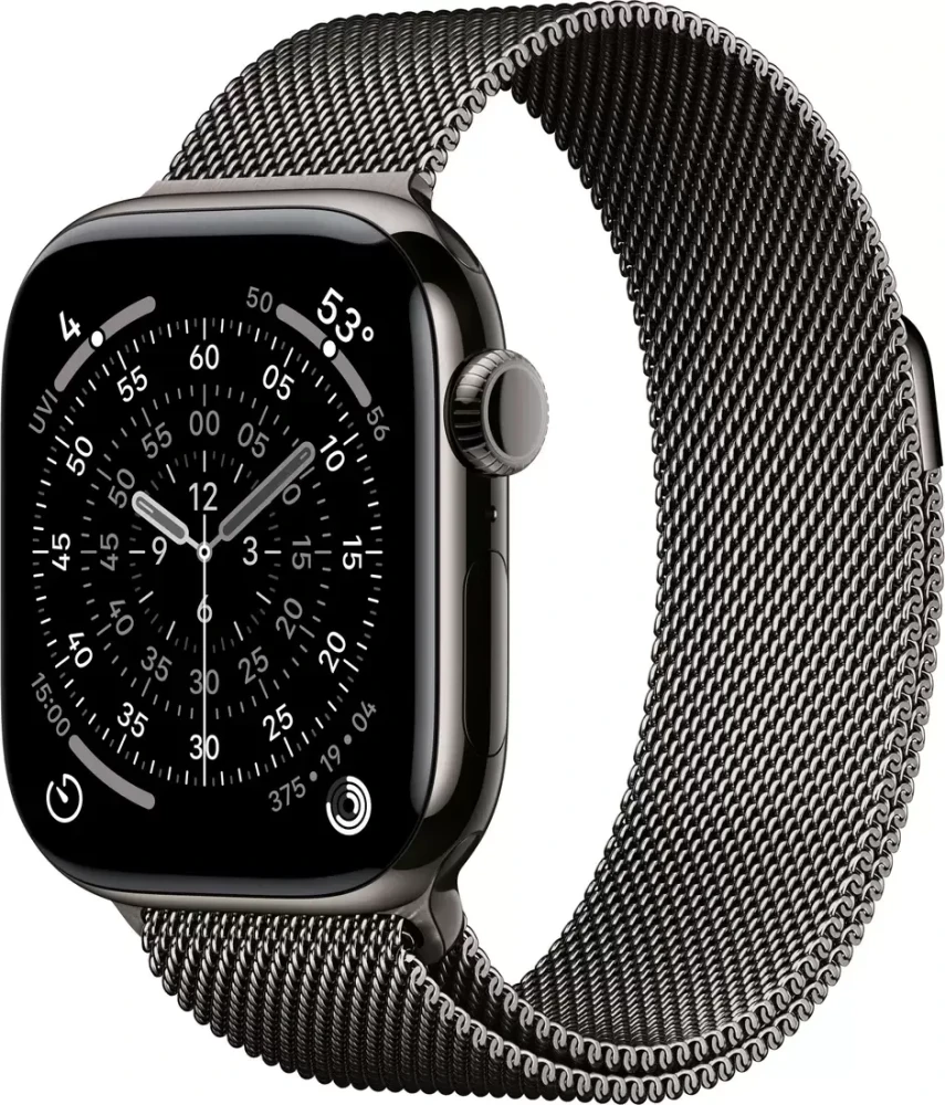 Умные часы Apple Watch Series 11 LTE 46 мм (титановый корпус, сланец/сланец, миланская петля)