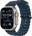Apple Watch Ultra 2 LTE 49 мм (титановый корпус, титановый/синий, ремешок из эластомера) - фото