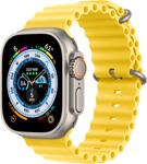 Apple Watch Ultra LTE 49 мм (титановый корпус, титановый/желтый, ремешок из эластомера) - фото