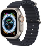 Apple Watch Ultra LTE 49 мм (титановый корпус, титановый/темно-серый, ремешок из эластомера) - фото