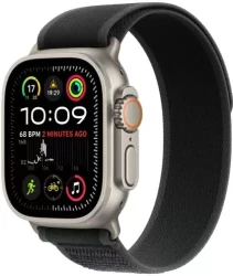 Умные часы Apple Watch Ultra 2 LTE 49 мм (титановый корпус, титановый/черный, нейлоновый ремешок размера S/M) - фото