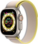  Apple Watch Ultra LTE 49 мм (титановый корпус, титановый/желто-бежевый, нейлоновый ремешок размера M/L) - фото