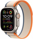 Apple Watch Ultra 2 LTE 49 мм (титановый корпус, титановый/бежево-оранжевый, нейлоновый ремешок размера M/L) - фото